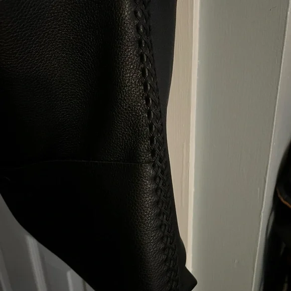 Callista black leather bag with matching pouch - Picture 8 of 14